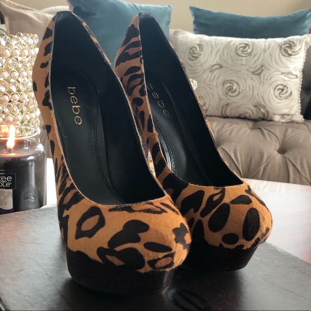Bebe Leopard Heels